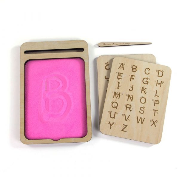 Tablette Sensorielle en bois - Jouet éducatif Montessori pour Fille