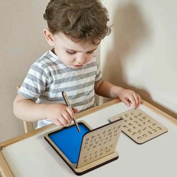 Tablette Sensorielle en bois - Jouet éducatif Montessori pour Garçon – Image 2