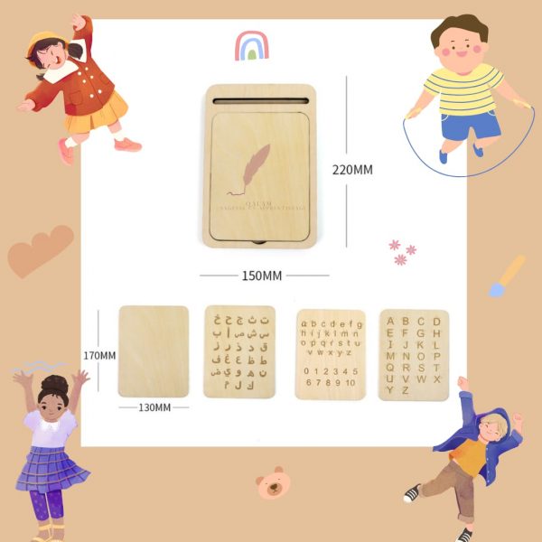 Tablette Sensorielle en bois - Jouet éducatif Montessori pour Fille – Image 3
