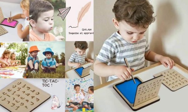Tablette Sensorielle en bois - Jouet éducatif Montessori pour Garçon – Image 6